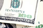 Close up of $100 Bill digital painting