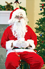 Close Up of Santa Sitting in Chair digital painting