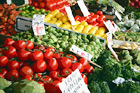 Vegetable Stand at Pike Place digital painting