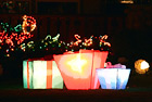 Lit Up Christmas Presents in Yard digital painting