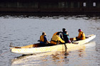 Canoeing in Lake Union, Seattle digital painting