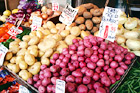 Close up of Potatoes Stand at Pike Place digital painting