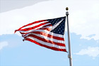 American Flag digital painting