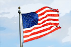 United States Flag digital painting