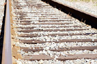 Close up of Railroad Tracks digital painting