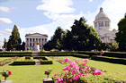 Capitol Building, Garden, and Statue digital painting