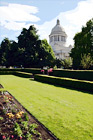 Capitol Building & Green Grass Garden digital painting