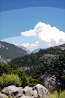 Half Dome, Puffy Cloud, & Blue Sky digital painting