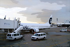 Alaska Airlines Airplane digital painting