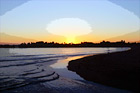Sunset at Santa Cruz, California digital painting