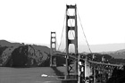 Black & White Golden Gate Bridge digital painting