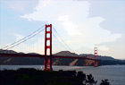 Golden Gate Bridge View digital painting