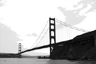 Full Golden Gate Bridge View digital painting