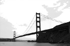 Full Golden Gate Bridge View digital painting