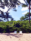 Two Lawn Chairs on Beach digital painting