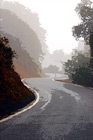 Curvy Road with Fog digital painting