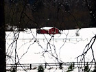 Winter Snow & Red Barn digital painting
