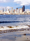 A View of Seattle from Alki digital painting
