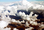 Aerial Puffy Clouds digital painting