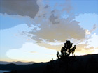 Sunset & Sky of Lake Tahoe digital painting