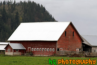 Red Barn on Farm