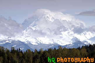 Clouds, Blue Sky & Mt. Rainier