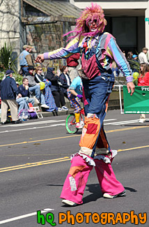 Tall Clown on Stilts