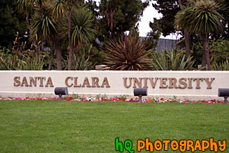 Santa Clara University Entrance Sign