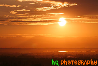 Orange Sunset in Tacoma, Wa