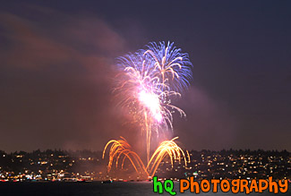 Colorful Fireworks in Tacoma