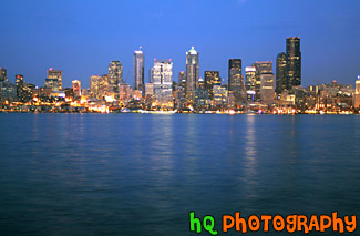 Seattle at Night from Alki Beach