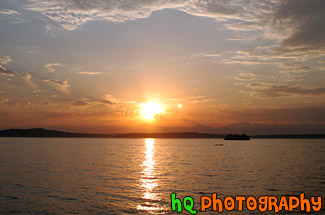 Olympic Mountains Sunset from Alki Beach