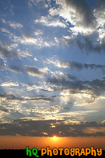 Interesting Sky With Clouds & Sunset