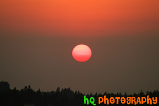 Red Sun During Sunset