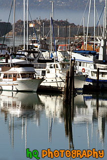 Close Up of Sailboats & Reflection