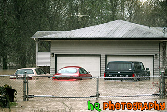 Cars Flooded in River