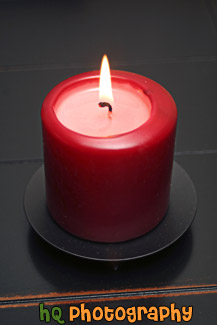 Red Candle Close Up