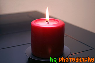 Red Candle & Flame