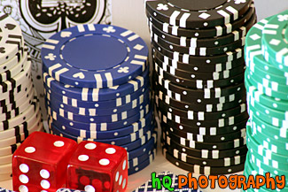 Poker Chips in Stacks