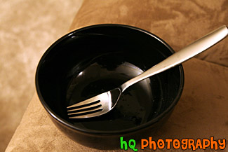 Black Bowl and Fork