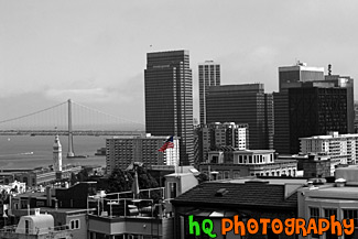 Downtown San Francisco & Color Flag