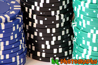 Stacked Poker Chips