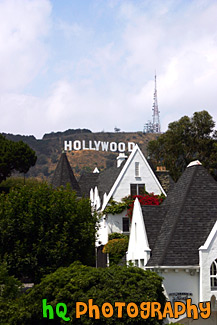 Hollywood Sign Behind House