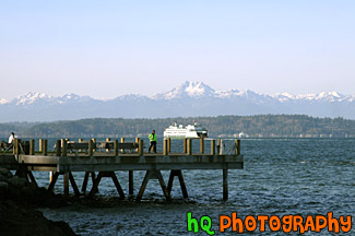 Dock, Mountains, & Ferry