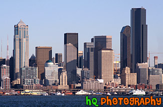 Seattle Buildings From Alki Beach