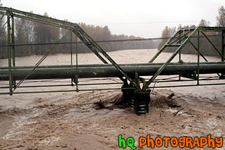 Flooded River Under Bridge