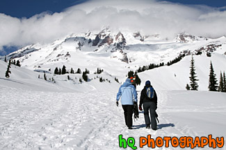 Snow Hiking Towards Mt. Rainier