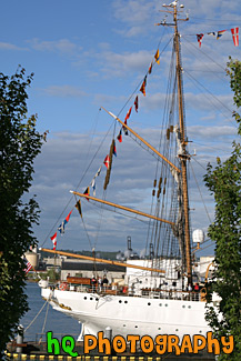 Tall Ship and Flags