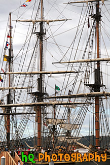 Close up of a Tall Ship