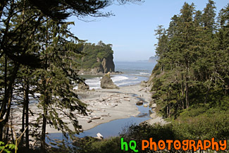 Looking Down at Ruby Beach